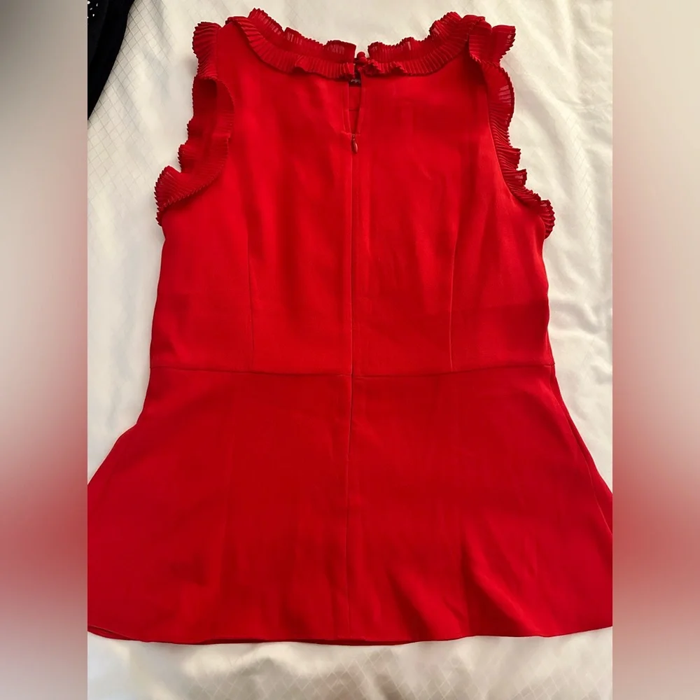 Ann Taylor Red Ruffle Tank Top - Picture 3 of 3